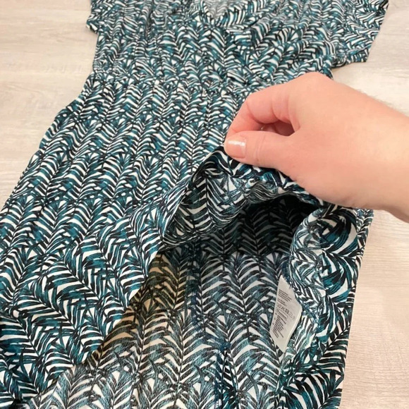 H&M Tropical Teal Green Print Romper Size 10 with Capped Sleeves NWT - Picture 12 of 15